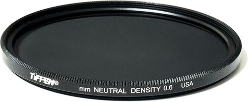 Tiffen 46mm Neutral Density 0.6 Filter | 0.6 Neutral Density Glass Filter with 46mm size and 2-stop reduction for exposure, aperture and depth of field in Saudi Arabia