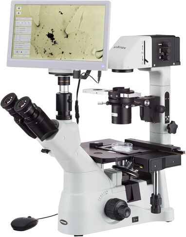 AmScope 40X-1500X Infinity Kohler Plan Inverted Microscope with 11.6" 60fps Real-time Imaging System in Saudi Arabia