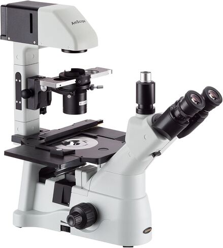 AmScope 40X-1500X Infinity Kohler Plan Inverted Microscope with 11.6" 60fps Real-time Imaging System in Saudi Arabia