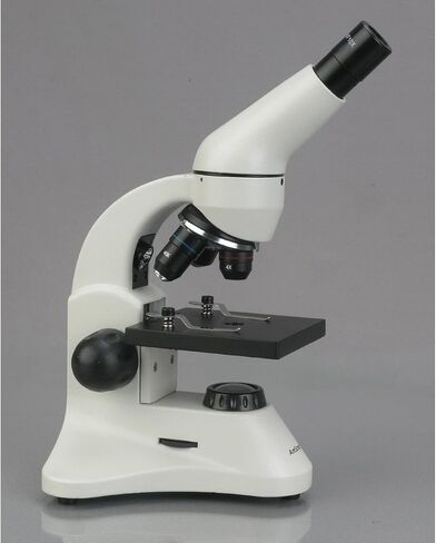 AmScope M120C-2L-PB10-E5 مجهر رقمي، عدسات WF10x وWF25x، تكبير 40x-1000x، برايتفيلد، إضاءة LED العلوية والسفلية، مرحلة عادية، تتضمن شرائح فارغة ومعدة، كاميرا 5 ميجابكسل وبرامج in Saudi Arabia