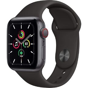 Apple Watch SE (GPS + Cellular, 40mm) - Space Gray Aluminum Case with Black Sport Band (Renewed) in Saudi Arabia