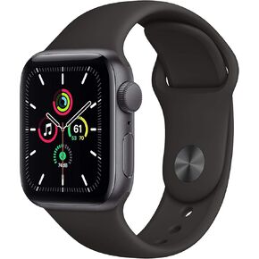 Apple Watch SE (GPS, 40mm) - Space Gray Aluminum Case with Black Sport Band (Renewed) in Saudi Arabia