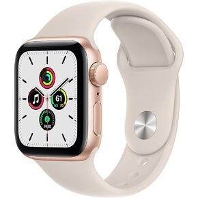 Apple Watch SE (GPS, 40mm) - Gold Aluminium Case with Starlight Sport Band - Regular (Renewed) in Kuwait