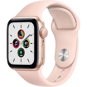 Apple Watch SE (GPS, 44mm) - Gold Aluminum Case with Pink Sand Sport Band (Renewed) in Saudi Arabia