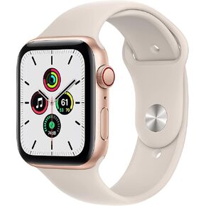 Apple Watch Series SE (GPS + Cellular, 44MM) Gold Aluminum/Starlight Band (Renewed) in Saudi Arabia