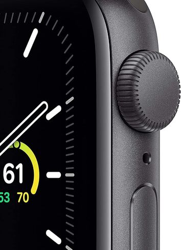 Apple Watch SE (GPS, 44mm) - Space Gray Aluminum Case with Black Sport Band (Renewed) in Saudi Arabia