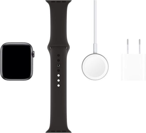 Apple Watch Series 5 (GPS, 44mm) - Space Gray Aluminum Case with Black Sport Band in Saudi Arabia