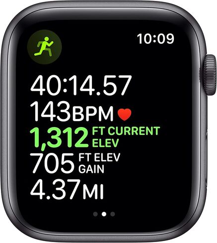 Apple Watch Series 5 (GPS, 44mm) - Space Gray Aluminum Case with Black Sport Band in Saudi Arabia