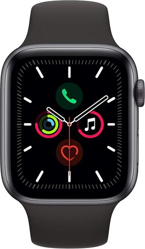 Apple Watch Series 5 (GPS, 44mm) - Space Gray Aluminum Case with Black Sport Band in Saudi Arabia