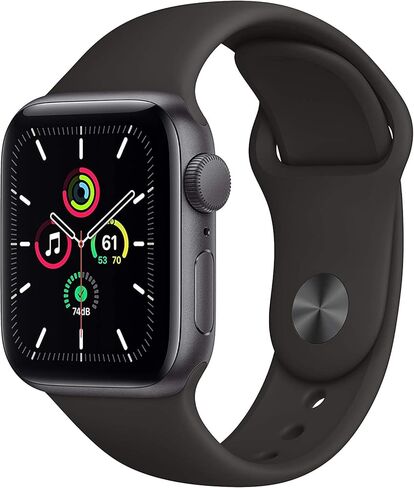Apple Watch SE (GPS, 40mm) - Space Gray Aluminum Case with Black Sport Band (Renewed) in Saudi Arabia