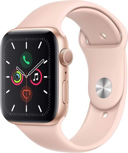 Apple Watch Series 5 (GPS, 40MM) - Gold Aluminum Case with Pink Sand Sport Band (Renewed) in Saudi Arabia