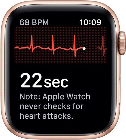 Apple Watch Series 5 (GPS, 40MM) - Gold Aluminum Case with Pink Sand Sport Band (Renewed) in Saudi Arabia