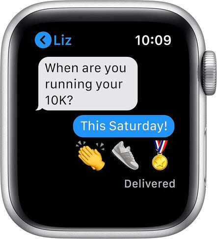 Apple Watch Series 6 (GPS + Cellular, 44mm) - Gold Aluminum Case with Pink Sport Band (Renewed) in Saudi Arabia