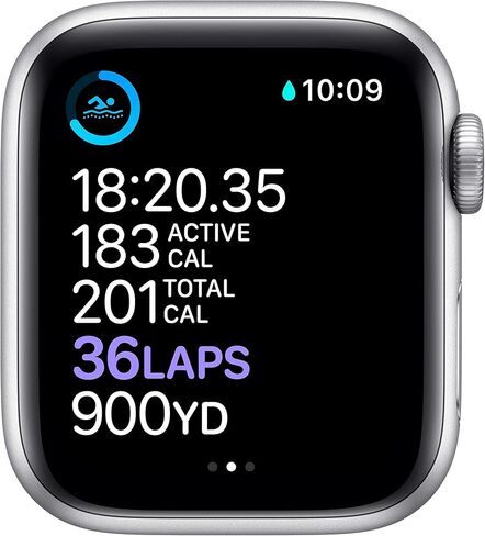 Apple Watch Series 6 (GPS + Cellular, 44mm) - Gold Aluminum Case with Pink Sport Band (Renewed) in Saudi Arabia