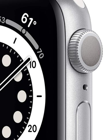 Apple Watch Series 6 (GPS + Cellular, 44mm) - Gold Aluminum Case with Pink Sport Band (Renewed) in Saudi Arabia