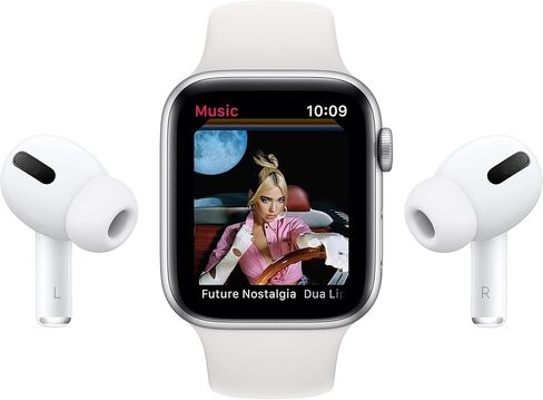 Apple Watch Series 6 (GPS + Cellular, 44mm) - Gold Aluminum Case with Pink Sport Band (Renewed) in Saudi Arabia