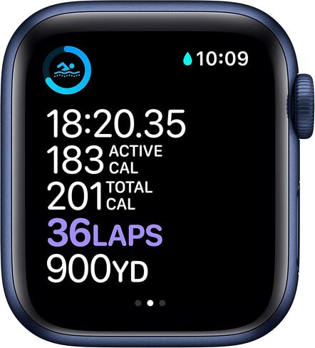 Apple Watch Series 6 (GPS + Cellular, 44mm) - Gold Aluminum Case with Pink Sport Band (Renewed) in Saudi Arabia