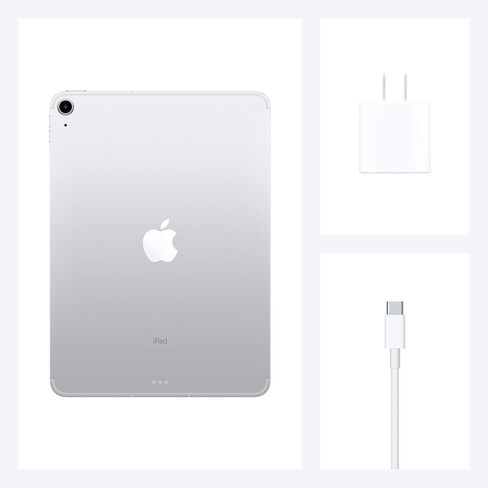 Apple iPad Air (10.9-inch, Wi-Fi + Cellular, 64GB) - Silver (Latest Model, 4th Generation) (Renewed) in Saudi Arabia