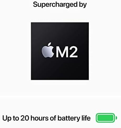 كمبيوتر محمول Apple 2022 MacBook Pro مع شريحة M2: شاشة Retina مقاس 13 بوصة، وذاكرة وصول عشوائي (RAM) سعة 8 جيجابايت، وذاكرة تخزين SSD سعة 512 جيجابايت، وشريط لمس، ولوحة مفاتيح بإضاءة خلفية، وكاميرا FaceTime HD. يعمل مع آيفون وآيباد؛ فضة in Kuwait