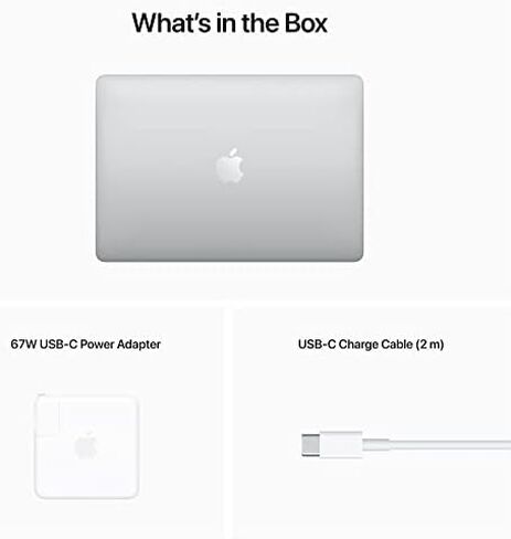 كمبيوتر محمول Apple 2022 MacBook Pro مع شريحة M2: شاشة Retina مقاس 13 بوصة، وذاكرة وصول عشوائي (RAM) سعة 8 جيجابايت، وذاكرة تخزين SSD سعة 512 جيجابايت، وشريط لمس، ولوحة مفاتيح بإضاءة خلفية، وكاميرا FaceTime HD. يعمل مع آيفون وآيباد؛ فضة in Kuwait