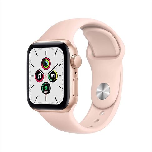 Apple Watch SE (GPS, 40mm) - Gold Aluminum Case with Pink Sand Sport Band (Renewed) in Saudi Arabia
