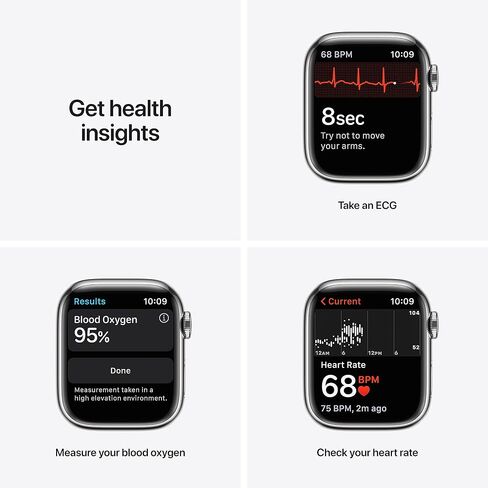Apple Watch Series 7 (GPS + Cellular, 41mm) Silver Stainless Steel Case with Silver Milanese Loop (Renewed) in Saudi Arabia