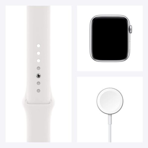 Apple Watch SE (GPS + Cellular, 40mm) - Silver Aluminum Case with White Sport Band (Renewed) in Saudi Arabia