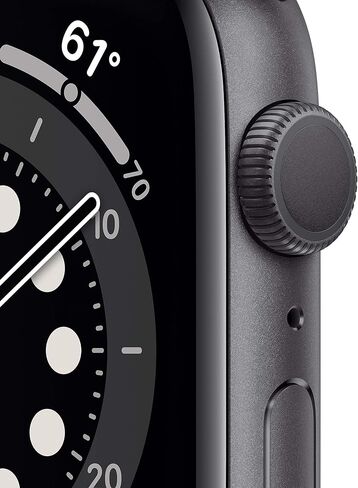 Apple Watch Series 6 (GPS, 44mm) - Space Gray Aluminum Case with Black Sport Band (Renewed) in Saudi Arabia