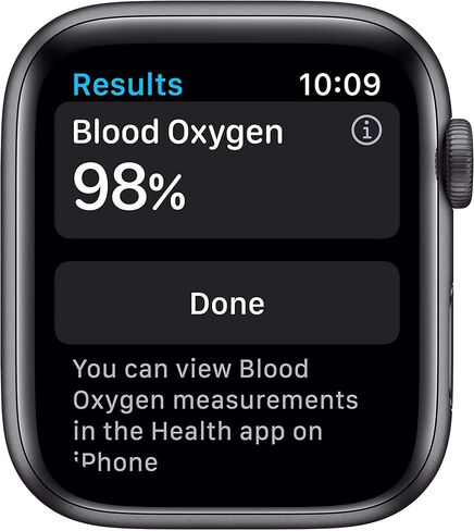 Apple Watch Series 6 (GPS, 44mm) - Space Gray Aluminum Case with Black Sport Band (Renewed) in Saudi Arabia
