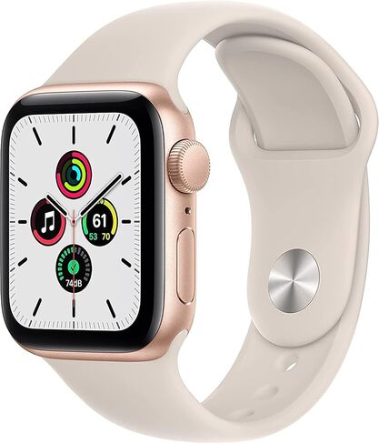 Apple Watch SE (GPS, 40mm) - Gold Aluminium Case with Starlight Sport Band - Regular (Renewed) in Saudi Arabia