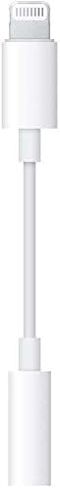 سماعات أذن Apple EarPods مع ميكروفون وسماعات أذن عن بعد باللون الأبيض مع محول مقبس سماعة الرأس Lightning إلى 3.5 ملم (تم تجديده) in Saudi Arabia