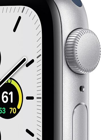 Apple Watch SE (GPS, 40mm) - Silver Aluminum Case with Abyss Blue Sport Band (Renewed) in Kuwait
