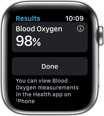 Apple Watch Series 6 (GPS + Cellular, 44mm) - Silver Stainless Steel Case with White Sport Band (Renewed) in Saudi Arabia
