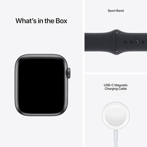Apple Watch SE (GPS + Cellular, 44mm) Space Gray Aluminum Case with Midnight Sport Band (Renewed) in Saudi Arabia