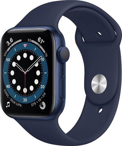 Apple Watch Series 6 (GPS, 44mm) - Blue Aluminum Case with Deep Navy Sport Band (Renewed Premium) in Saudi Arabia