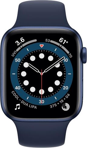 Apple Watch Series 6 (GPS, 44mm) - Blue Aluminum Case with Deep Navy Sport Band (Renewed Premium) in Saudi Arabia