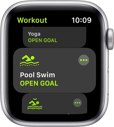 Apple Watch SE (GPS + Cellular, 44mm) - Silver Aluminum Case with White Sport Band (Renewed) in Saudi Arabia