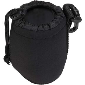 Medium Size Waterproof Drawstring Lens Pouch Black Neoprene DSLR Camera Lens Bag Compatible with Sony Olympus Panasonic in Saudi Arabia