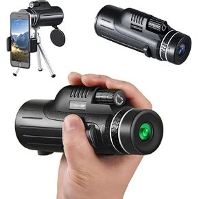 Monocular Telescope, 10×42 BAK4 Prism Portable, Powerful Monoculars Handheld HD Focus Monoculars for Adults with Mobile Phone Phone Holder Telescopic Stand Suitable for Birdwatching Camping Trip Happy in Kuwait