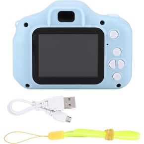 Disposable Camera Kids Camera Girls Toys for 3 4 5 6 7 8 Year Old Birthday 2 Inch1080P Toddler Camera Portable Children Digital Video Camera for 3-10 Year Old Girl with Charging Cable (Blue) in Kuwait