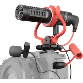 SMALLRIG S20 Video Microphone with Shock Mount, Deadcat, Dual Channel Camera Microphone for Canon & DSLR Cameras and Camcorders, Mini Shotgun Mic for iPhone and Smartphones - 3468 in Kuwait