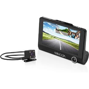 مينولتا كاميرا فيديو للسيارة MNCD410T ثلاثية القنوات بدقة 1080 بكسل مع شاشة LCD 4 انش وكاميرا خلفية in Kuwait