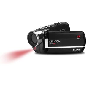 Minolta MN88NV 1080p Full HD 24MP Night Vision Camcorder with 32GB Memory Card