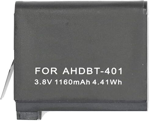 حزمة بطارية Nozza GoPro Hero4 AHDBT-401 (عبوة من قطعتين) مع شاحن ثنائي القناة وسلك USB in Kuwait