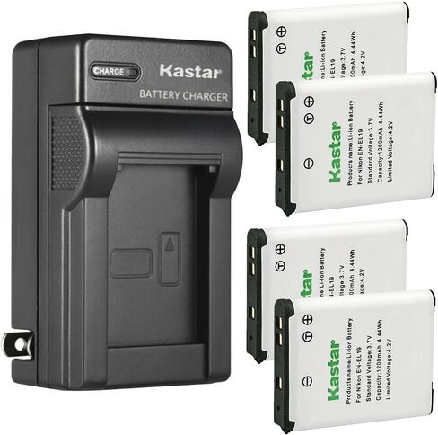 Kastar EN-EL19 AC Wall Battery Charger Replacement for Nikon Coolpix S6700, S6800, S6900, S7000, S32, S33, A100, A300 Camera in Kuwait