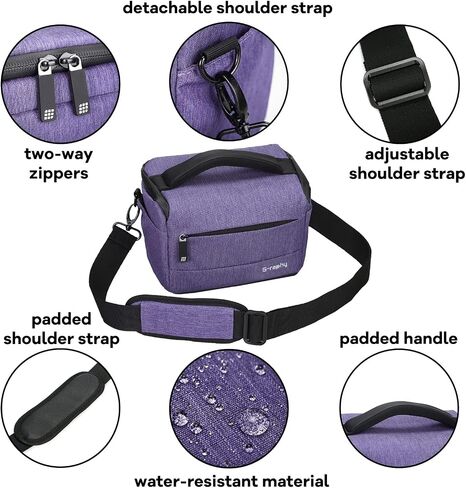 G-raphy Camera Bag Photographers Camera Sling Bag with Removable Padded Dividers Women Men for Dslr SLR Cameras, Lenses and Etc(Black) in Saudi Arabia