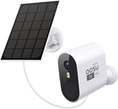 AOSU Security Cameras Wireless Outdoor, 2K HD Home Security System with 166° Ultra-Wide View, 365-Day Battery Life, Night Vision, IP67, No Monthly Fee, Work with Alexa, Google Assistant in Kuwait