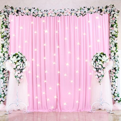 Ivory Backdrop Curtain for Wedding Parties Wrinkle Free Ivory Photo Curtains Backdrop Drapes Fabric Decoration for Baby Shower Photoshoot 5ft x 8ft,2 Panels in Saudi Arabia