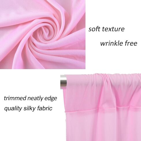 Ivory Backdrop Curtain for Wedding Parties Wrinkle Free Ivory Photo Curtains Backdrop Drapes Fabric Decoration for Baby Shower Photoshoot 5ft x 8ft,2 Panels in Saudi Arabia