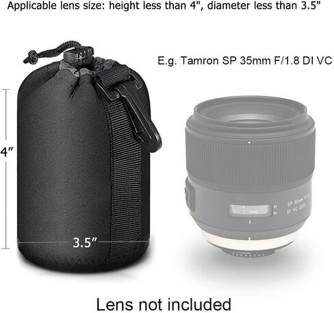 Selens 4 Pack Lens Cases with Thick Protective Neoprene Camera Lens Pouch | for DSLR Camera Lens Sony Nikon Olympus Panasonic - Size: Small, Medium, Large and Extra Large Pouches in Saudi Arabia